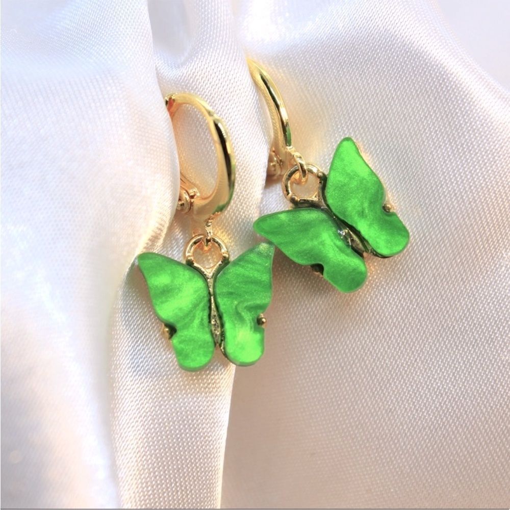 5 for $25 Hypoallergenic Acrylic Butterfly Huggie Hoop